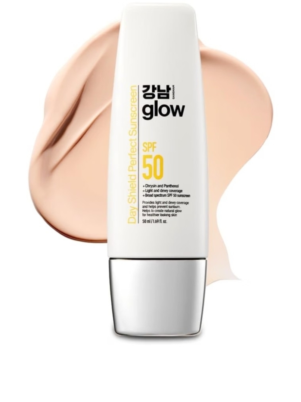 GANGNAM GLOW Day Shield Perfect Sunscreen SPF 50, 1.69 floz Tinted Sunscreen